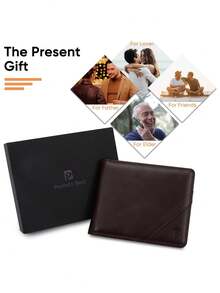 Pomelo Best Minimalist Wallet For Men, Men Bifold Wallet Card Holder Wallet With RFID Blocking And Coin Pocket Real Leather - Multicolor - View 7