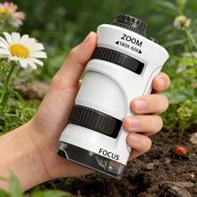 60倍-120倍儿童手持显微镜套装 - 家庭及教室科学探索STEM学习玩具 | 2026返校季 - 彩色 - 查看 4