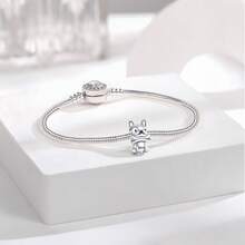 镀银热气球系列飞行家庭吊坠球，适合手链DIY女士饰品 - 銀色 - 查看 4