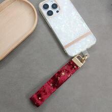 波西米亚风手工蕾丝刺绣花卉爱心钥匙扣挂绳，兼容 16/17 Pro Max及其他通用手机挂绳、腕带钥匙扣、印花爱心编织钥匙扣、女士汽车钥匙扣、女士包包挂件钥匙扣、高品质女士时尚钥匙扣通用钥匙扣 - 手腕繩 - 查看 12