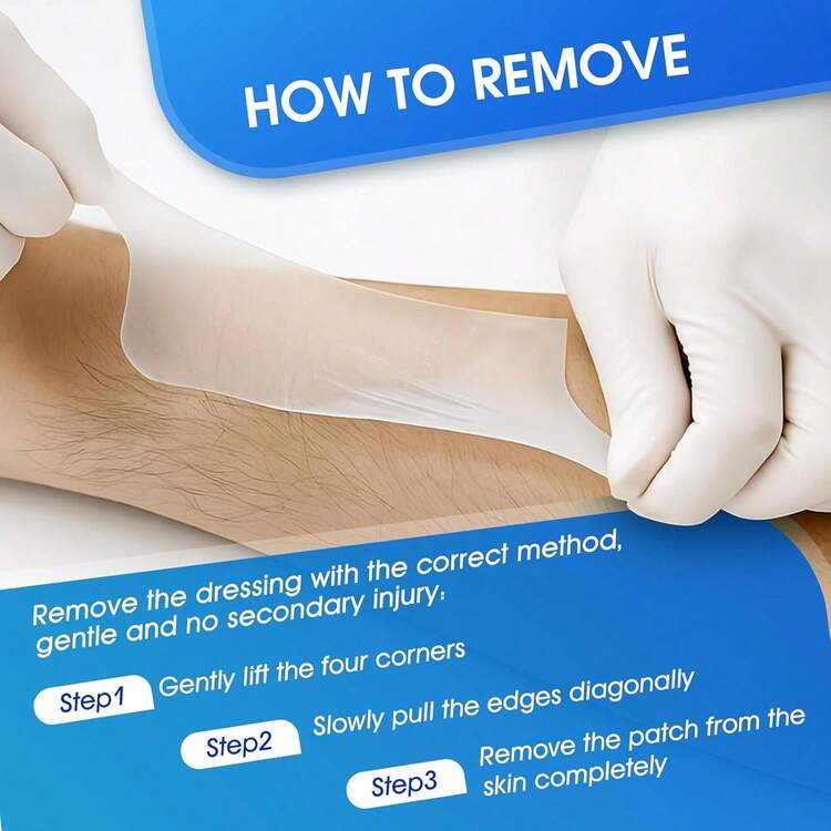 Hydrocolloid Roll For Scar Covering Patch Wound Care - Cut-To-Size, Waterproof Hydrocolloid Bandages Roll With Self-Adhesive, Ultra Absorbent & Flexible, 5cm X 150cm - Multicolor - View 9