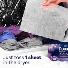 Downy CALM, Mega Dryer Sheets, Laundry Fabric Softener, Lavender And Vanilla Bean, 180 Count - 薰衣草香草豆 - 查看 2
