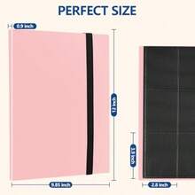 Card Binder 9 Pockets Premium Trading Card Binders Cards Collection Binder Album Side Loading  Holder Book For Sport Football Baseball Collector - Pink - 粉色 - 查看 2