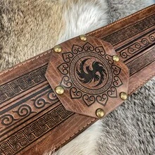 Medieval Wide Belt Suitable For Renaissance Fairs, Historical Costumes & Role-Playing - Medieval Belt For Stage Props, Themed Events, Renaissance Dance (Comfortable Wearable) - A - View 6
