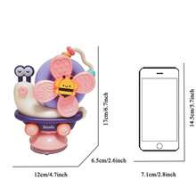 蜗牛爬行车，蜗牛主题旋转水上玩具，吸盘式震动趣味蜗牛旋转玩具，带可拆卸部件，婴儿安抚玩具 - 紫色 - 查看 8