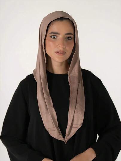 1件装女士经典纯色头巾，预缝制裹身式围巾头巾，可调节多用途头巾，柔软舒适的粘胶纤维面料，适合日常佩戴、运动、瑜伽