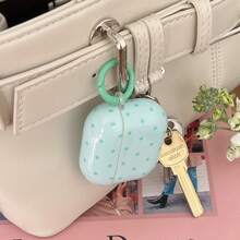 Minimalist Pink Green Polka Dot Hanging Ring Earphone Case Compatible With AirPods Pro 2, Cute Apple 4 Minimalist 3 New 1/2 Generation Women Earphone Case - Multicolor - View 9