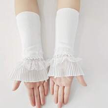 1 Pair, New Long Arm Cover, Bridal Thin Wrist Guard, Women's Driving Scar Cover, Fake Sleeves. - Black 1 - View 2