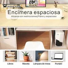 Escritorio moderno de estilo minimalista con dos cajones - Negro - Ver 11