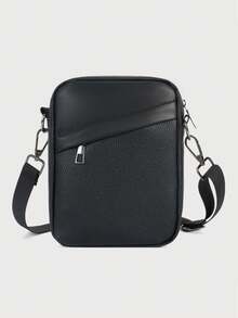 New Men's Bag, Casual Versatile, Universal Shoulder Sling Crossbody Backpack, Travel Storage Bag, Printed Retro Spring Bag, Stationery Shoulder Bag, Men's Gift Shoulder Bag, Mini Bag, Small Bag, Wallet, Office Bag, Shoulder Bag, Men's Side Bag, Camera Bag, Holiday Bag New Men's Bags, Casual Multi-Purpose, Universal Shoulder Sling Crossbody Backpack, Travel Storage Bag - Black - View 1