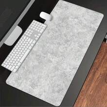 1 大号游戏键盘垫、鼠标垫、笔记本电脑键盘垫、学习桌垫 - 简约灰白图案，可水洗 - 精密缝边，防滑橡胶底座，多种尺寸可选（小号、加大号、特大号） - 适用于家庭、办公室、工作场所、游戏室、学生宿舍、返校用品、送给男女朋友的节日礼物、桌面配件、办公用品、桌垫、鼠标垫、热门鼠标垫、游戏鼠标垫。办公桌配件、办公桌装饰 - B - 查看 9