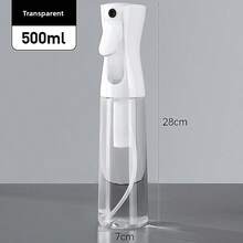 1PC PET 500ml Clear Continuous Fine Mist Spray Bottle, Large Capacity Leak-Proof Refillable Empty Sprayer For Salon Hair Care, Home & Daily Cleaning Use - 容量 - 查看 7