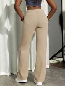 Women's Casual Straight-Leg Jeans - Apricot - View 3