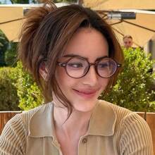 1pc Fashion Commuter Versatile TR Optical Glasses With High-End Feel And Non-Slip Temples - Maroon - View 1