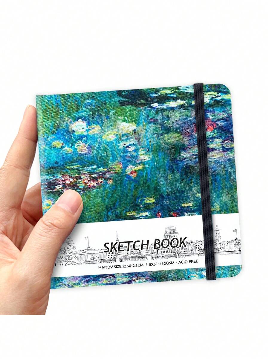 1 tập giấy vẽ trắng 5"x5", 150g giấy không chứa axit, thích hợp cho bút chì màu, vẽ phác thảo bằng bút chì, ghi nhật ký và vẽ nguệch ngoạc khi di chuyển. - Mảnh duy nhất - Xem 1