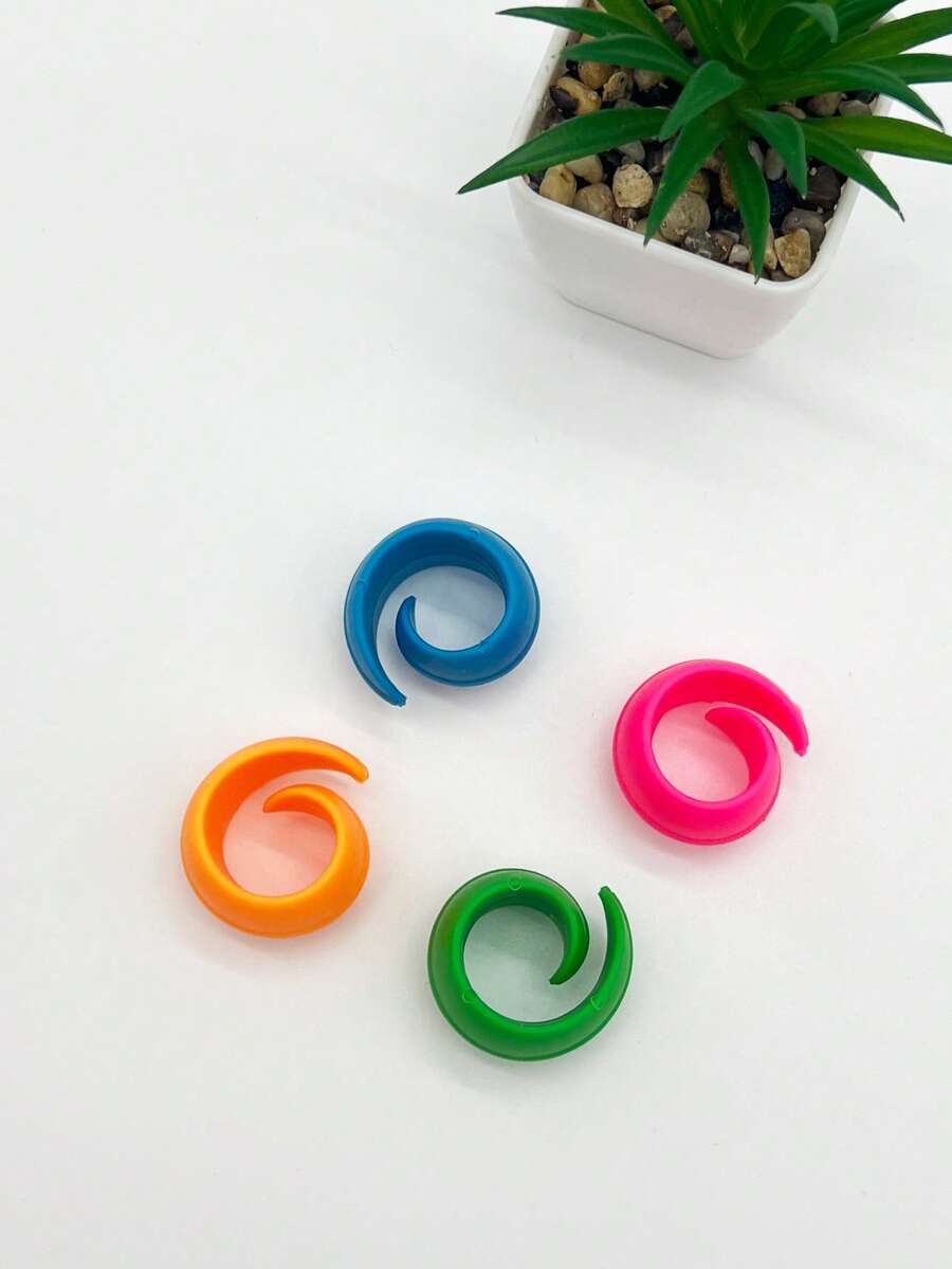 4个十字绣硅胶固定夹，十字绣工具，布料/线轴固定夹，梭子线夹，防止线滑脱 - 線軸固線夾 - 查看 1