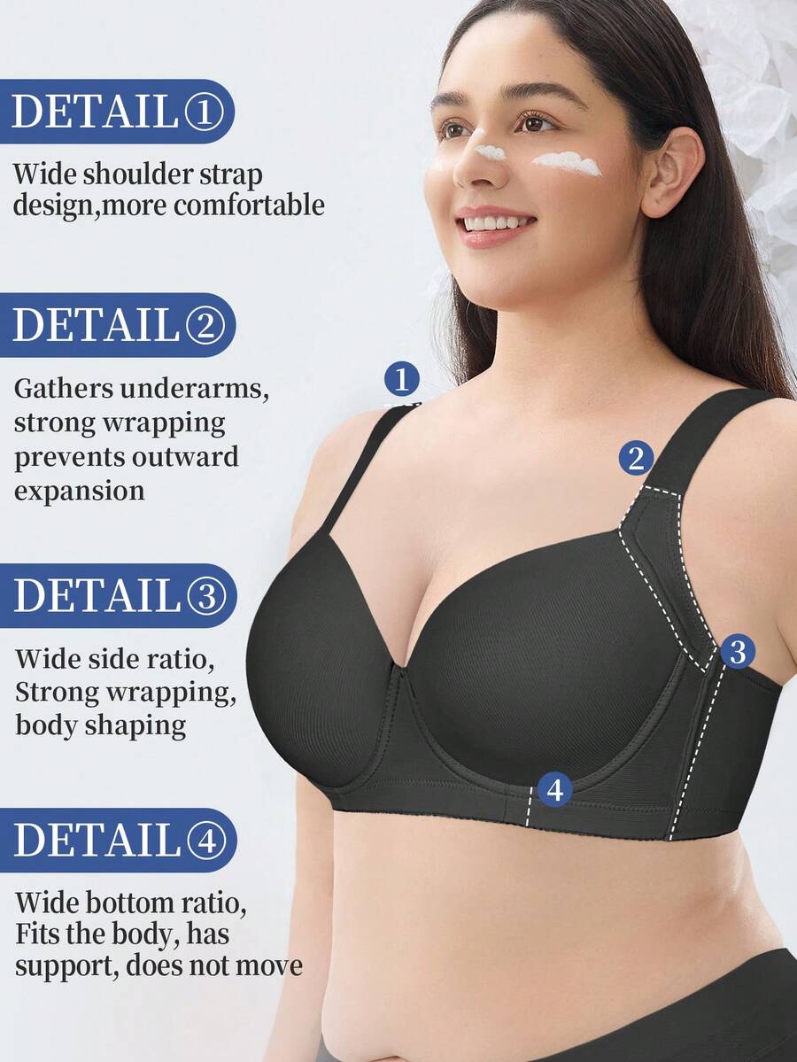Plus Size Women Underwire Bra - Lift And Shape, Sexy Daily Wear