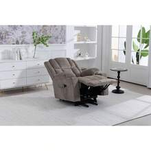 Recliner Parts - Light Brown + Velvet + Bedroom - View 9