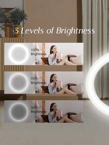 LED 化妝鏡,300mAh 電池,觸控螢幕,放大可折疊,適用於宿舍、旅行、辦公室,女性、青少年、化妝愛好者的禮物,情人節、母親節 - 彩色 - 查看 3