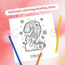 GDTME 2026年成人及青少年季节主题涂色书，可爱简约大胆的设计，24页厚实单面印刷，非常适合返校季、母亲节、父亲节、婚礼季、复活节礼物、送给妈妈的礼物、K-Pop周边、学校用品、涂色书、文具、复活节礼物、房间装饰、学习用品、办公用品、礼品、派对礼品袋填充物、玩具、毕业派对用品等场合。 - 季節月份著色本03 - 查看 6