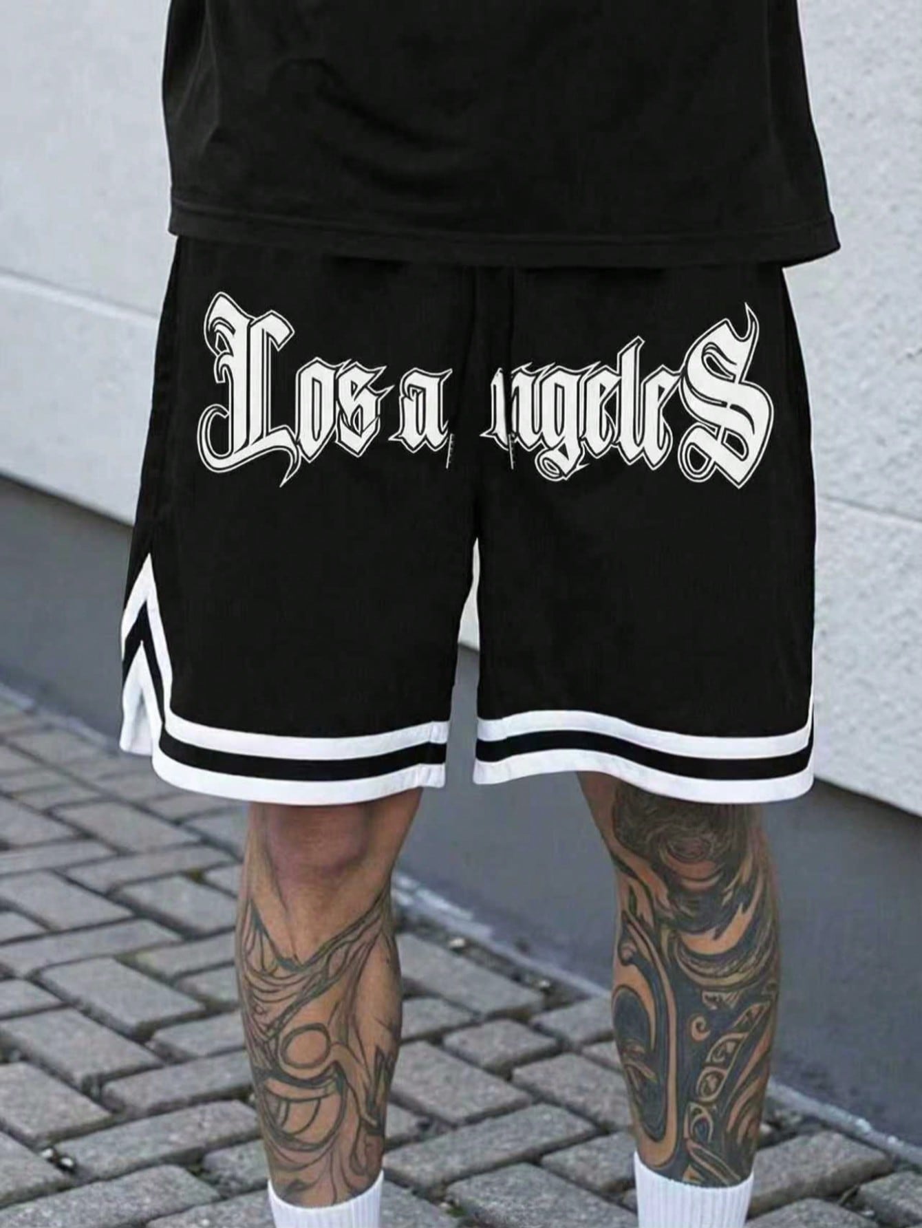 شورت كرة السلة بخط جوتيك "لوس أنجلوس"، يدمج أسلوب...