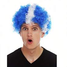 Colorful Fanned Wigs, Party Supplies, European Cup, African Wigs, Festival Props - Argentina - View 2