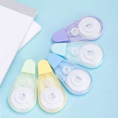  71459 Integrated Correction Tape, 5-Pack, Large Capacity, 20m/Piece. Smooth Roller For Even Tape Delivery, Less Prone To Breakage And Peeling, High Coverage For Quick Correction. Essential For Student Homework And Study.