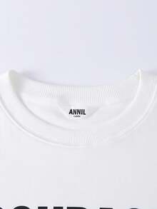 Annil Boys' Crew Neck School Style Sweatshirt, New Spring Fashion Print Casual Sports Base Shirt - White - View 4