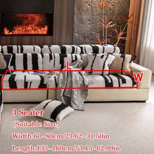 1pc Thick Warm Jacquard Soft Velvet Anti-Slip Sofa Seat Cushion Cover, Style Soft & Skin-Friendly Pet-Proof Elastic Sofa Slipcover, Autumn/Winter Anti-Scratch Sofa Skirt Suitable For L-Shaped Combination Sofa And 1/2/3/4 Seat Sofa (Sold Individually) - Beige - View 12