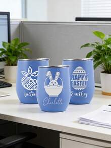 1pc Custom Text Easter Water Bottle, Durable Reusable Drinking Bottle For School Gym Or Travel, Family Easter Celebration Gift - Multicolor - View 6