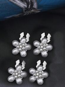 1/2/4pcs Women's Rhinestone Button Covers, Crystal Button Caps, Detachable Clip-On Button Covers, Crystal Fashion Buttons, Suitable For Dresses, Suits, Shirts And Other Garments, Comes With Pressing Pliers Tool - A - View 12