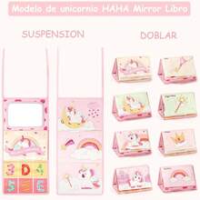 Espejo y Libro Sensorial para Bebe, juguetes estimulacion temprana bebe, juguetes para bebe de 0 a 6 meses, Juguetes Sensoriales para el Estrés y Ansiedad,Libro de Tela para niños y niñas(Rosa),40985981 - Multicolor - Ver 2
