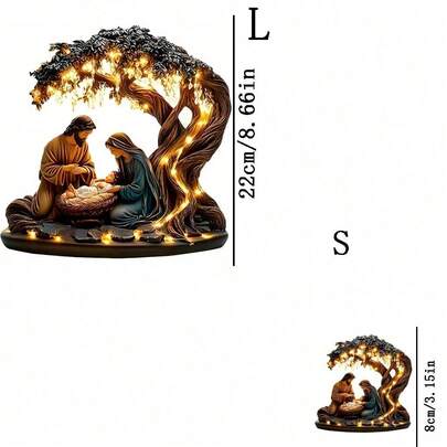 1 pièce/2 pièces/3 pièces Autocollants de transfert de chaleur de la Nativité de Jésus, Patchs à repasser DIY, Convient pour la confection de t-shirts, la décoration de coussins, sacs à dos, coussins, pantalons, housses de canapé, résistant à l'eau et à la décoloration