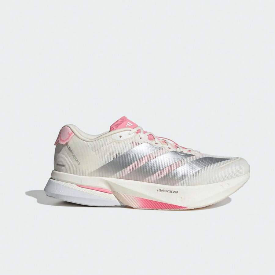 Adidas 男士 ADIZERO BOSTON 13 M 跑步鞋，低帮 JQ9666 - 銀色 - 查看 1