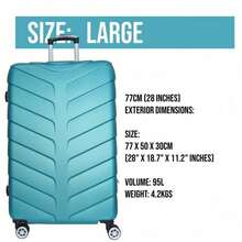 3-Piece Luggage Set: Cabin/Medium/Large Hard Shell – 360° Spinner Wheels, TSA Lock & Expandable 2025 - ROSE GOLD01 - View 2