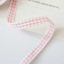 5yards 10mm Wavy Edge Plaid Ribbon Grid Bows & Ribbons For Home Wedding Christmas Valentine's Day Decorations DIY Gift Wrapping - Pick Colors - View 11