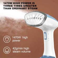 SOKANY 3065 Multifunktionaler Haushaltsdampfbürste, 1470W Hochleistung, schnelles Aufheizen, 120ml großer Behälter, 360° Bügeln aus allen Winkeln (faltbar), LED-Kontrollleuchte, praktisch zum Bügeln von Kragen und Knöpfen, geeignet für den Hausgebrauch, entwickelt für Geschäftsprofis - EU E-Typ Stecker (220-240V) - Übersicht 7
