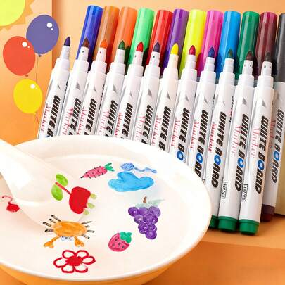 Kreativa och intressanta flytande akvarellpennor, akvarellmarkörpennor, digitala pennor, flytande bläckpenna, graffiti akvarellpenna med sked