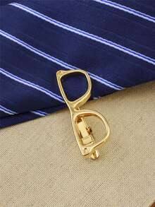 1pc Punk Style Personalized Gold-Tone Tie Clip, Suitable For Men's Formal Occasions - Yellow Gold - View 7