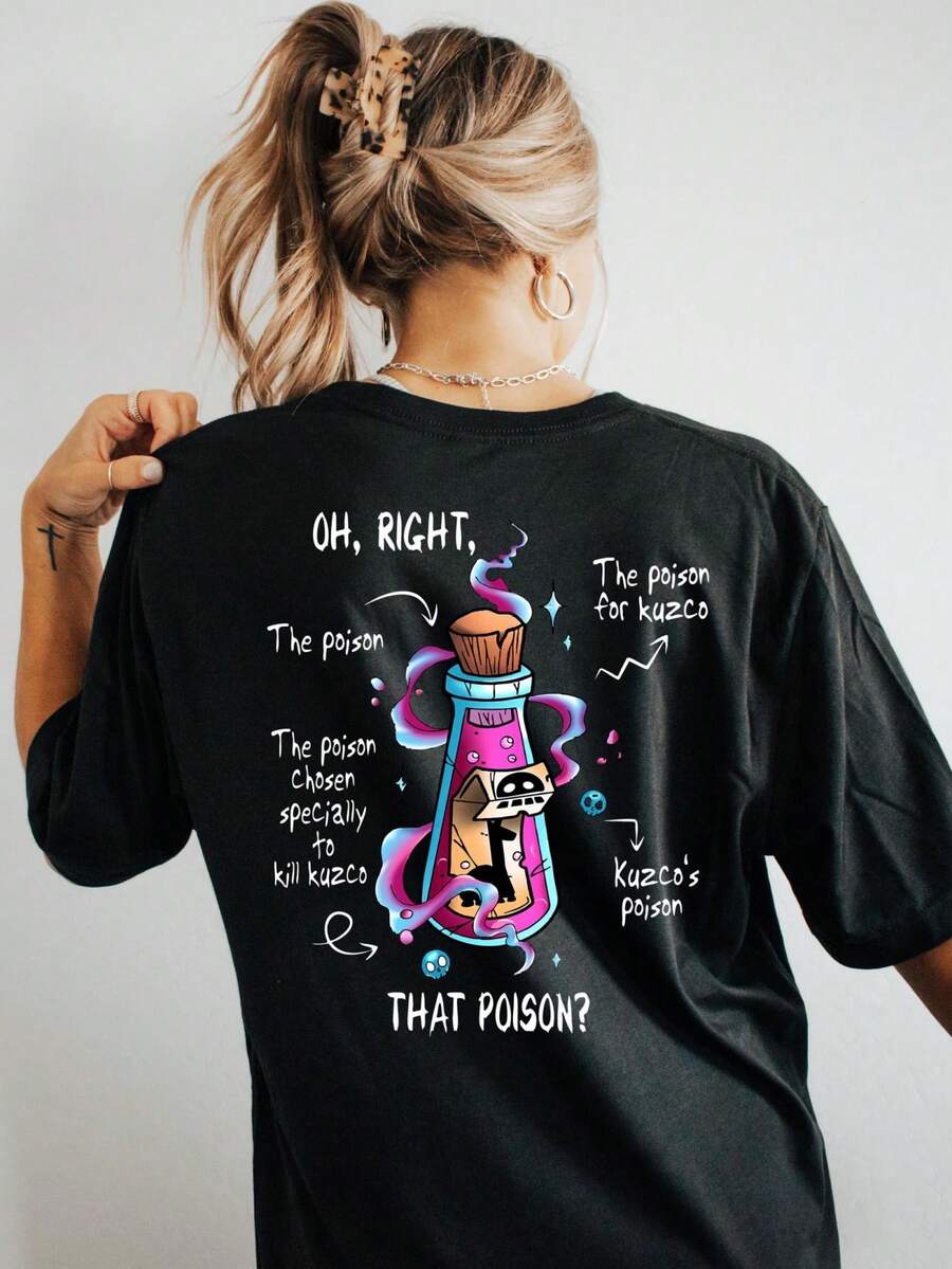 Two Sided Vintage Oh Right That Poison Llama Poison For Kuzco Shirt, The Emperor's New Groove T-Shirt, Disneyland Trip, Funny Hoodie - Black - View 1