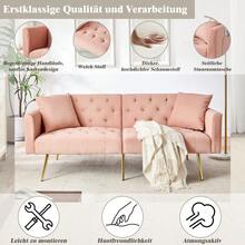 Sofa Bed Mattress - Pink + Velvet - View 4