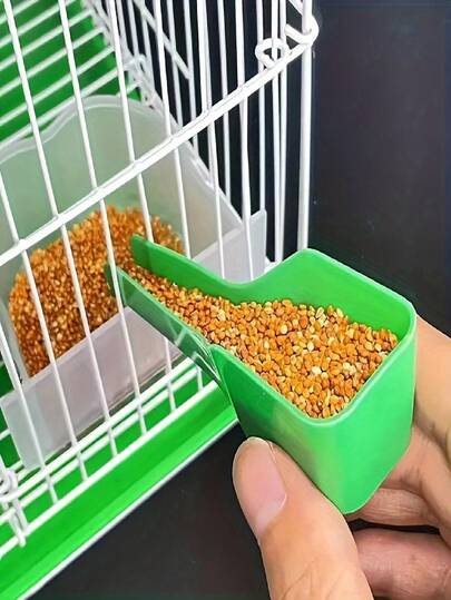 No-Electricity Convenient Pet Food & Water Bowls Set, Plastic Pet Feeder With Spoon & Shovel, Pet Supplies