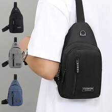 1pc Men's Shoulder Bag, Father's Day Gift, Multifunctional Chest Bag, Suitable For Hiking, Lightweight Shoulder Backpack, Novelty Gift - Multicolor - View 5