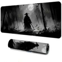 Mousepad de Aquarela Samurai - Tapete de Teclado e Mouse de Tamanho Grande, Pode Ser Usado como Protetor de Mesa, Tapete de Estudo ou Tapete de Teclado. Múltiplos Tamanhos Disponíveis, 15,7*35,4 Polegadas (40*90 Cm). Um Presente de Aniversário e Feriado Ideal - Este Tapete de Teclado de Computador e Laptop é Adequado para Jogadores, Trabalhadores de Escritório e Estudantes. A Frente Apresenta um Material Suave e Macio de Alta Qualidade para um Toque Confortável - B - Visão 13
