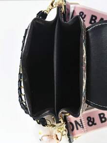 Mini Phone Bag Set - Fashionable Printed Shoulder Crossbody Bag - Black - View 4