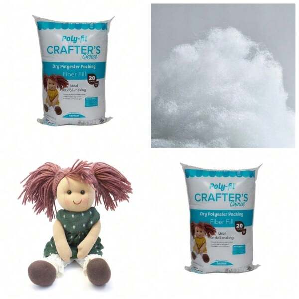 Poly-Fil Crafter's Choice Dry Polyester Fiberfill Stuffing, 20oz Bag, By