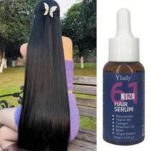 Ylady 6合1护发精华液，蕴含烟酰胺、维生素B5、胶原蛋白、迷迭香油、生物素和生姜，强韧秀发，赋予秀发活力，令秀发极致亮泽、柔顺易梳，修护滋养，30毫升/1.01液盎司 - 旅行裝 - 查看 5