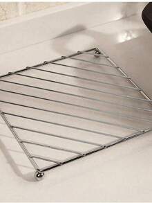 1pc Square Heat Resistant Kitchen Table Mat, Thick Stainless Steel Pot Holder, Multifunctional Steam Rack, Anti-Scald Bowl & Dish Rack - Multicolor - View 8