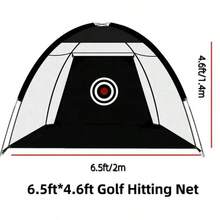2m Golf Practice Net, Suitable For Indoor And Outdoor Swing, Hitting Cage For Golfing, Easy To Store And Install, Gift For Golf Enthusiasts - Black - View 2