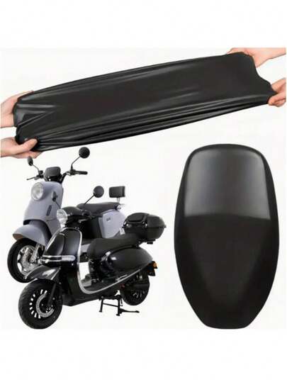Funda para asiento de motocicleta, impermeable, resistente al sol, ajuste universal para todo el año para ciclomotor, scooter, motocicleta, cojín de cuero